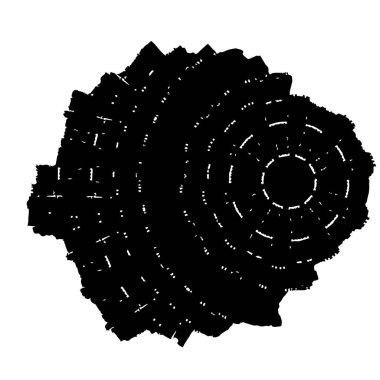 Siyah arkaplan, vektör ile yuvarlak şekil