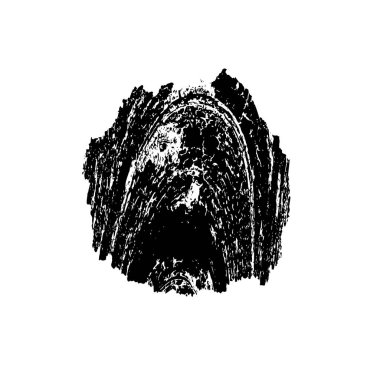 Beyaz arka planda siyah mürekkep fırçası darbesi. grunge lekelerinin soyut grunge biçimi vektör gösterimi