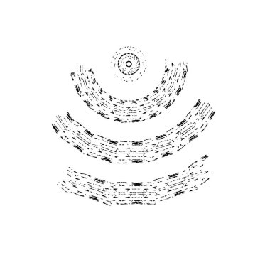 Siyah çerçeveli vektör illüstrasyonu