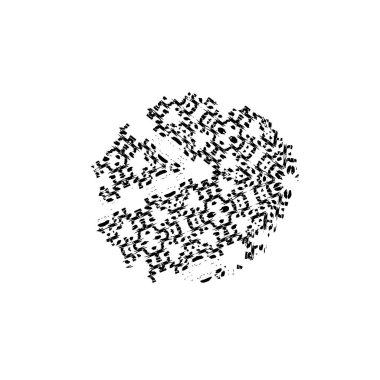 Dairedeki soyut geometrik desen. vektör illüstrasyonu.