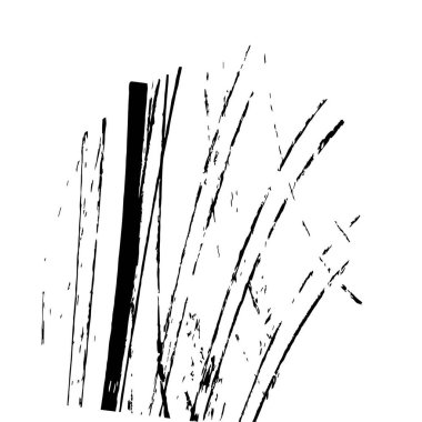 Çizik ve çiziklerle dolu siyah beyaz bir arka plan. Soyut vektör illüstrasyonu.