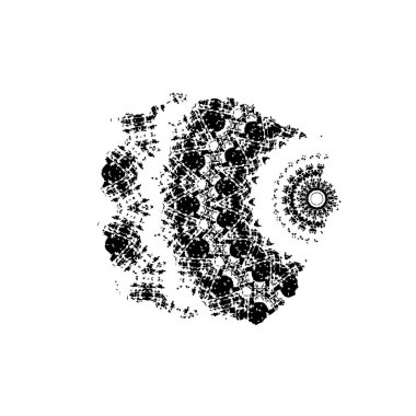 Vektör el çizimi çiçek çizimi. siyah ve beyaz mürekkep çizimi.