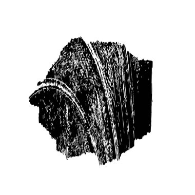 Fırça darbesi. El çizimi siyah fırça dokusu. siyah fırça darbesi vektör illüstrasyonu