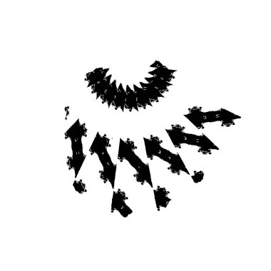 Elle çizilmiş fırça darbeleri vektör kümesi