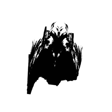 Siyah bir kuş silueti