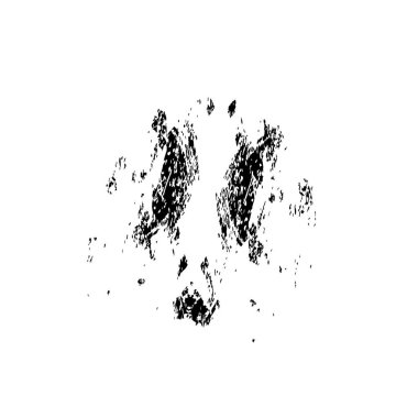 beyaz arkaplanda siyah mürekkep fırçası darbeleri