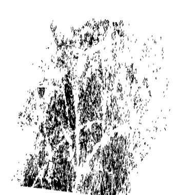 Siyah beyaz desenli, noktalı, lekeli, çizik ve çizikli sıkıntılı bir arkaplan. Soyut vektör illüstrasyonu.