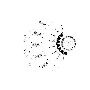 Bir karahindibanın el çizimi vektör karalama.