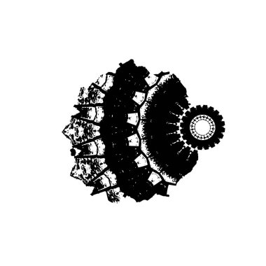 grunge dişli tekerlek ikon vektör illüstrasyon tasarımı