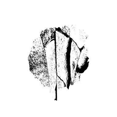 Beyaz arkaplanda vektör grunge mürekkep fırçası darbesi.