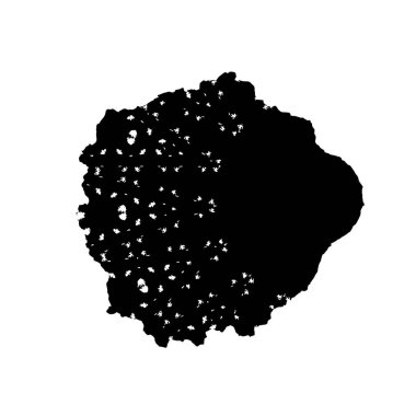 Beyaz arkaplanda siyah bir karın izole edilmiş silueti