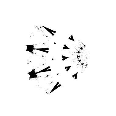 Siyah fırça mürekkebinin vektör çizimi