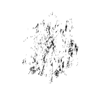 beyaz arkaplanda izole edilmiş siyah fırça darbesinin grunge dokusu 