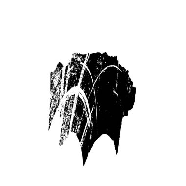 beyaz arkaplanda siyah mürekkep fırçası darbeleri 