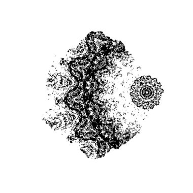 beyaz arkaplanda siyah mürekkep fırçası darbeleri 