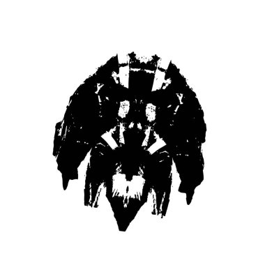 beyaz arkaplanda siyah mürekkep fırçası darbeleri 