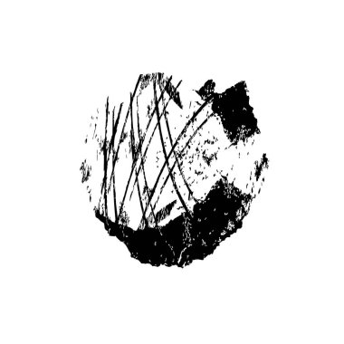 Beyaz arkaplanda soyut grunge siyah mürekkep lekesi