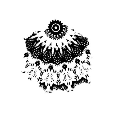 beyaz arkaplanda siyah mürekkep fırçası darbeleri 