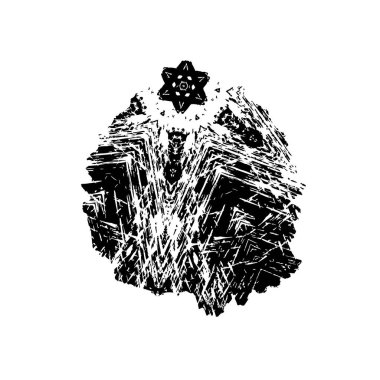 siyah ve beyaz el soyut arkaplan çizildi 