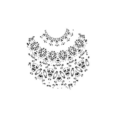 siyah ve beyaz el soyut arkaplan çizildi 