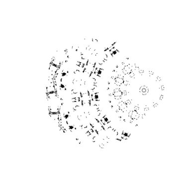  Soyut doku, siyah beyaz arkaplan. vektör illüstrasyonu   