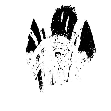 Soyut siyah nokta beyaz arkaplanda izole edilmiş. vektör illüstrasyonu