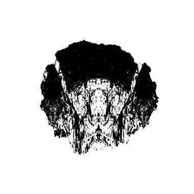 Soyut siyah nokta beyaz arkaplanda izole edilmiş. vektör illüstrasyonu