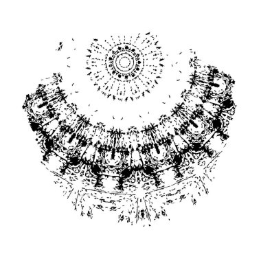 Soyut tek renkli arkaplan. Siyah ve beyaz vektör çizimi, desen  