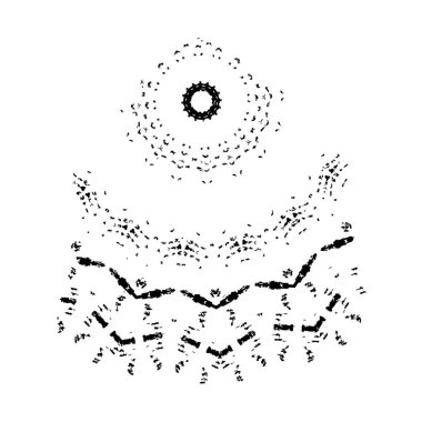 Soyut tek renkli arkaplan. Siyah ve beyaz vektör çizimi, desen  