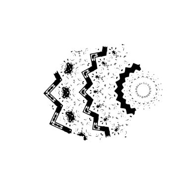 Siyah beyaz dokusunda sıkıntılı bir arka plan. soyut vektör illüstrasyonu.