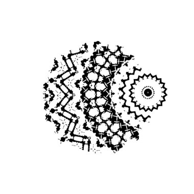 Siyah beyaz dokusunda sıkıntılı bir arka plan. soyut vektör illüstrasyonu.