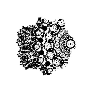 Siyah beyaz dokusunda sıkıntılı bir arka plan. soyut vektör illüstrasyonu.