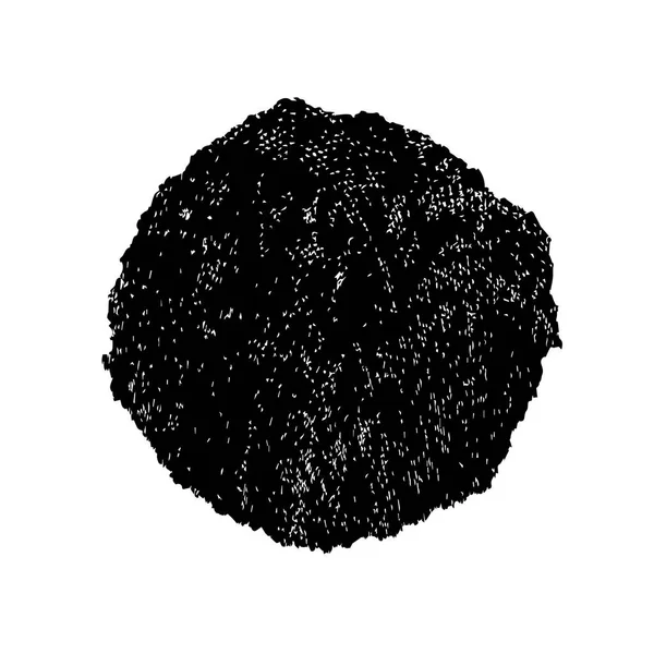 Abstract Black Brush Stroke White Background — Stock Vector