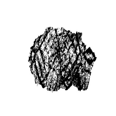 beyaz arkaplanda izole edilmiş siyah fırça darbesinin grunge dokusu 