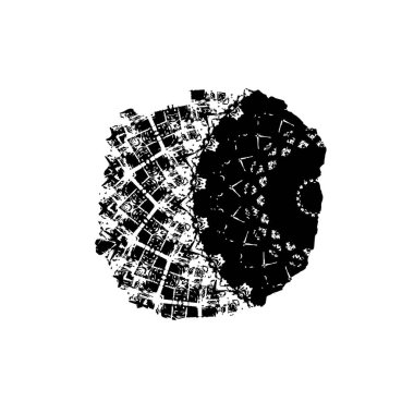 Grunge siyah ve beyaz kentsel vektör doku şablon. Karanlık dağınık toz sıkıntı arka plan kaplaması. Gürültü ve tahıl ile soyut noktalı, çizik, Vintage efekti oluşturmak kolay. Yaşlanma tasarım öğesi