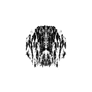 Soyut siyah nokta beyaz arkaplanda izole edilmiş. vektör illüstrasyonu