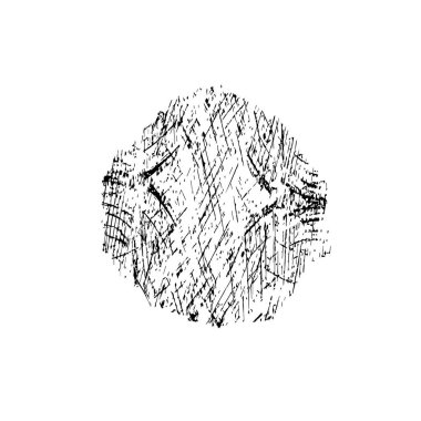 beyaz arkaplanda izole edilmiş siyah fırça darbesinin grunge dokusu 