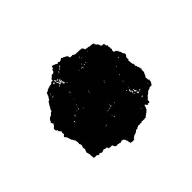 beyaz arkaplanda izole edilmiş siyah fırça darbesinin grunge dokusu 