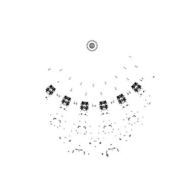  Soyut doku, siyah beyaz arkaplan. vektör illüstrasyonu   