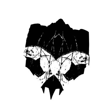  Soyut doku, siyah beyaz arkaplan. vektör illüstrasyonu   