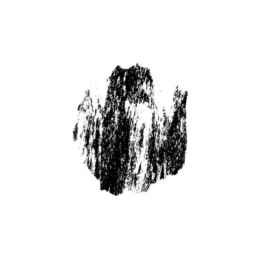 Beyaz arka planda siyah mürekkep fırça sıyrık.