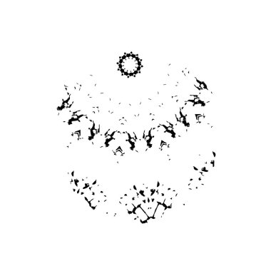  Soyut doku, siyah beyaz arkaplan. vektör illüstrasyonu   