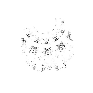  Soyut doku, siyah beyaz arkaplan. vektör illüstrasyonu   