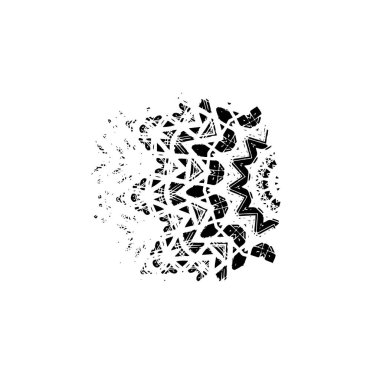 Grunge siyah fırça darbesi. el çizimi mürekkep