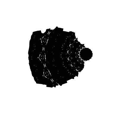 Grunge siyah fırça darbesi. el çizimi mürekkep