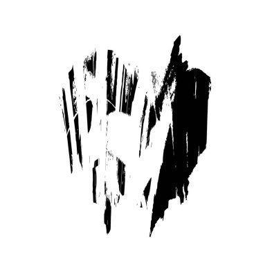 Grunge siyah fırça darbesi. el çizimi mürekkep