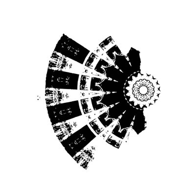 Grunge siyah fırça darbesi. el çizimi mürekkep