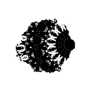 Grunge siyah fırça darbesi. el çizimi mürekkep