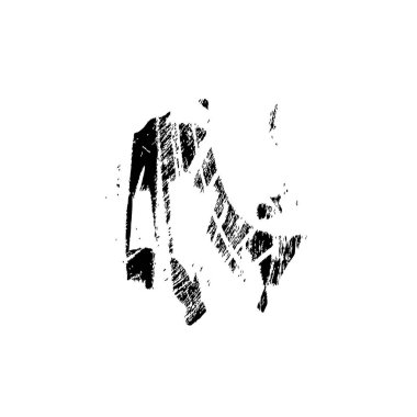 Grunge siyah fırça darbesi. el çizimi mürekkep