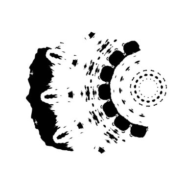 siyah fırça darbesi ve doku. vektör 